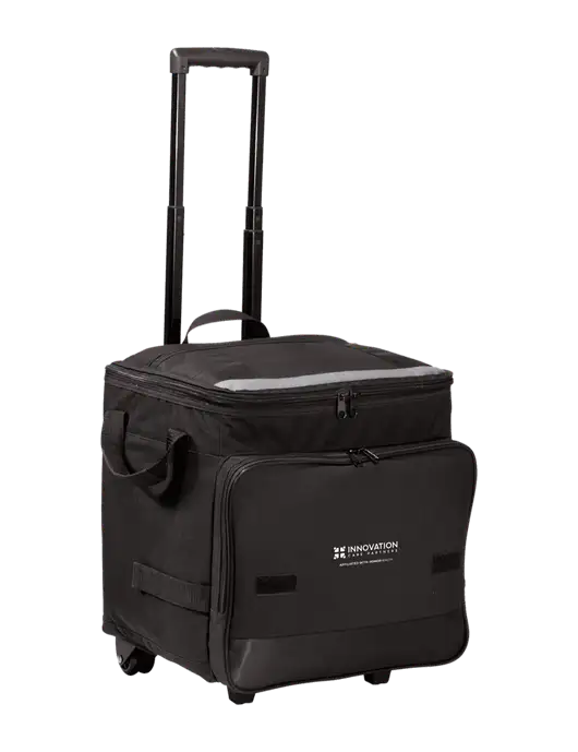 Black Rolling Cooler w/Innovation Care Partners Logo