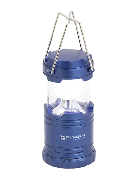 Blue Mini Retro Lantern w/Innovation Care Partners Logo
