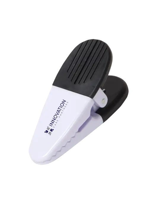 Magnetic White Power Clip w/Innovation Care Partners Logo