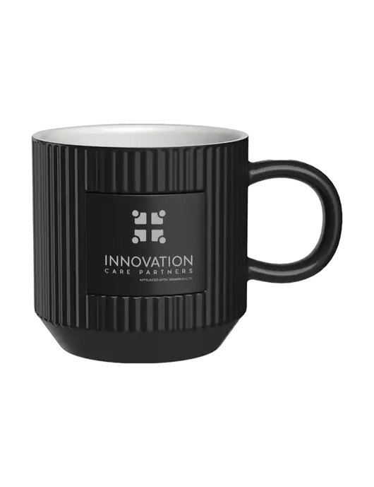 Daystarter 10 oz Black Mug w/Innovation Care Partners Logo