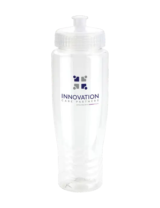 Roam Clear 28 oz Eco-Polyclear Bottle with Push Pull Lid w/Innovation Care Partners Logo